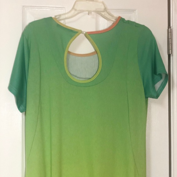 Green & Yellow Ombré Short-Sleeve Harem Jumpsuit - Picture 4 of 7